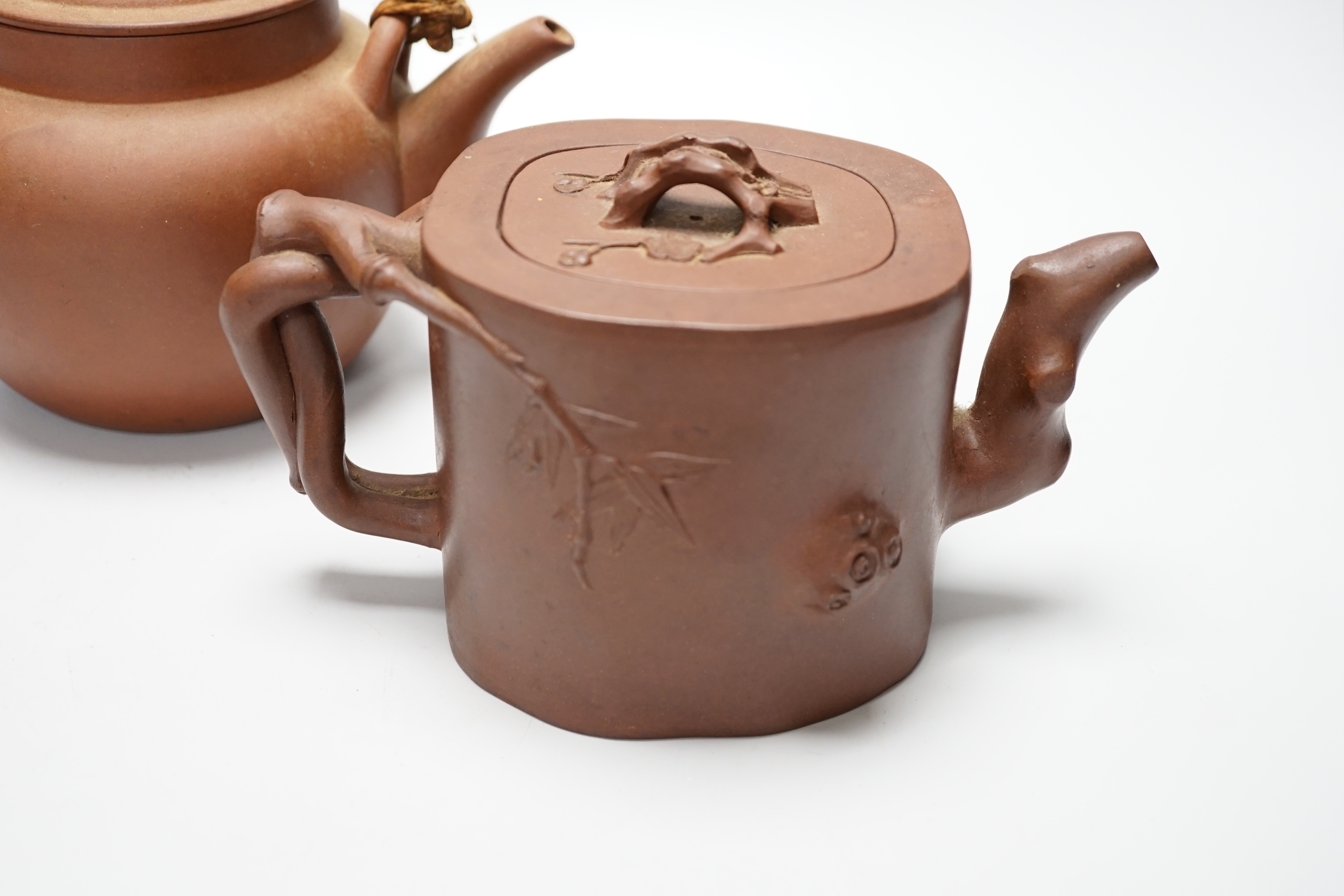Four Chinese Yixing large terracotta teapots